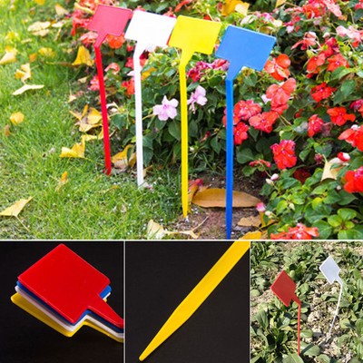15pcs 30cm Plastic Plant Tags T-Type Markers Nursery ...