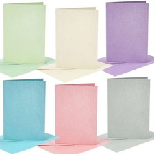 Blank Glitter Cards and Envelopes Craft Making Design Decorate Greeting Cards A6