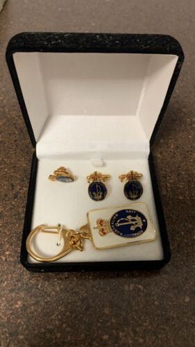 Royal Australian Navy Pin, Cuff links & Key ring - Picture 1 of 1