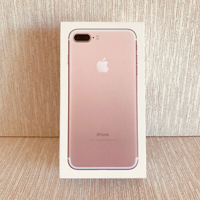 Apple iPhone 7 Plus 32GB Rose Gold Box Only w/Documents Apple Stickers EXCELLENT
