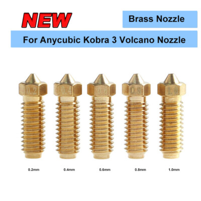For Anycubic Kobra 3 Nozzle 3D Printer Brass Nozzles 0.2 0.4 0.6 0.8 1.0mm