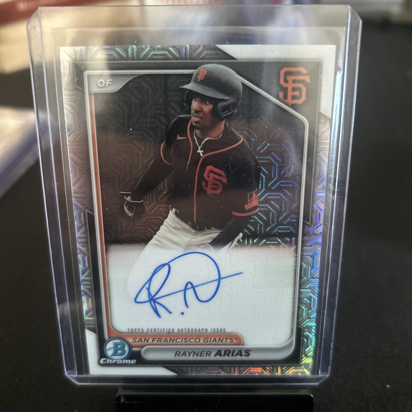 2024 Bowman Chrome Mega - Rayner Arias - Mojo Refractor Auto BMA-RA