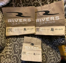 LOT of 3 Rivers Casino Reuseable Paper Bag 