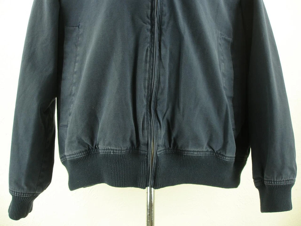 男式 XL Daniel Cremieux 海军蓝棉轰炸机高尔夫夹克绝缘全拉链 — 第 3/4 张图片