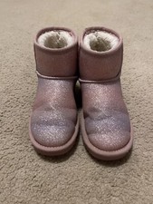 Girls Dream Pairs Size 2 Pink Purple Sparkle Fur Boots