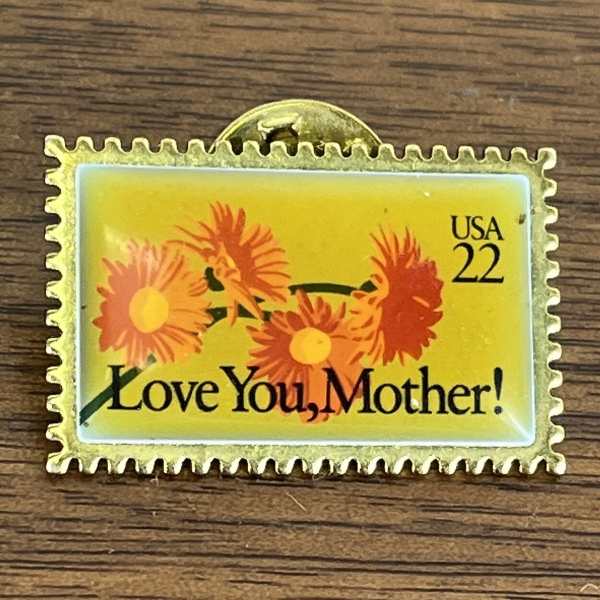 mam様 USPS Stamp Love You Mother USA 22¢ 1987 Enamel Pin Floral Daisy | eBay