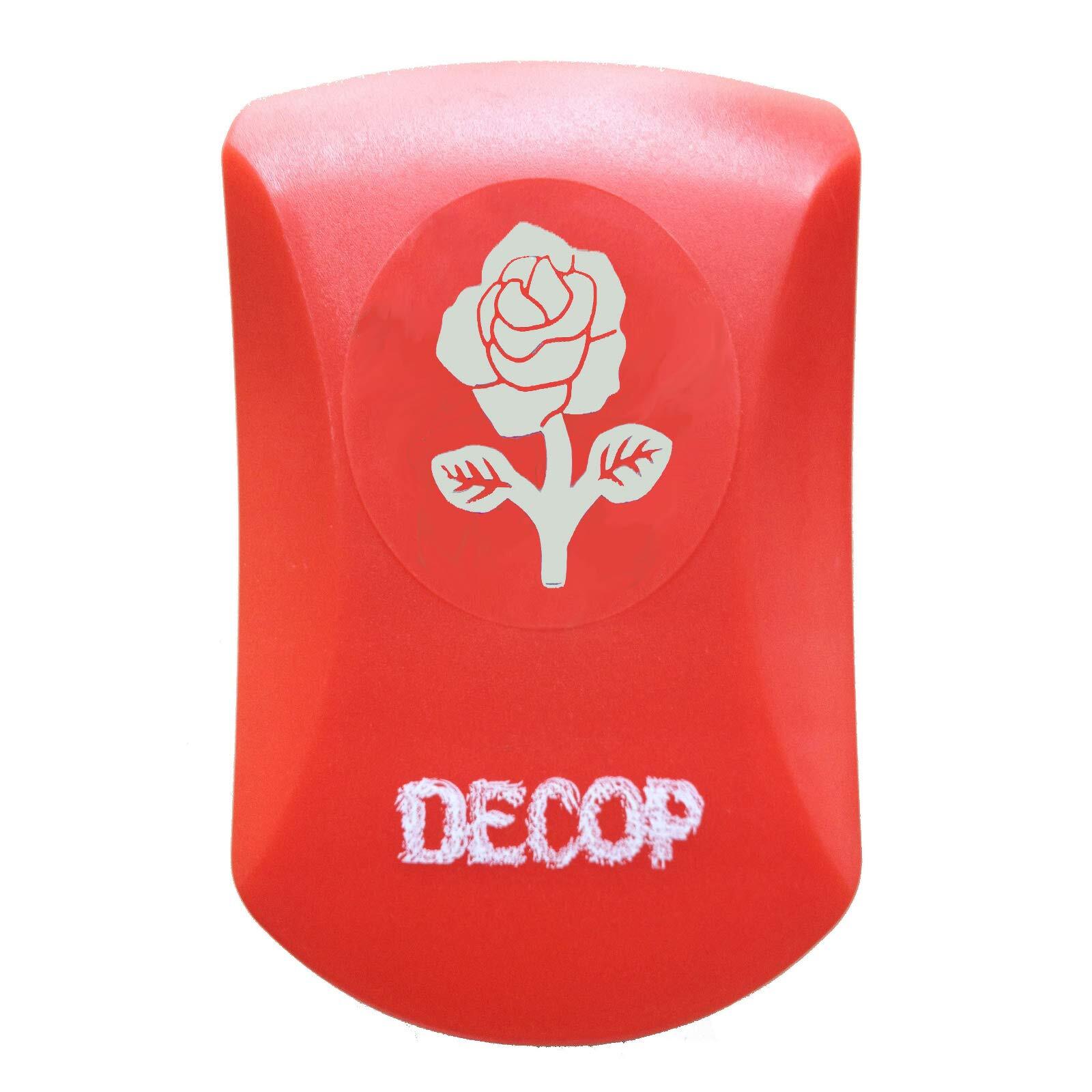 как выглядит DECOP Embossed Punch Elegant Rose Design in Orange for Paper Crafting фото