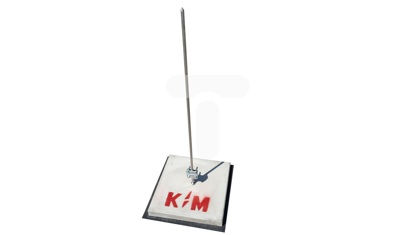 Aluminum lightning protection mast H=1m KM100 AL /1 set/ /T2UK