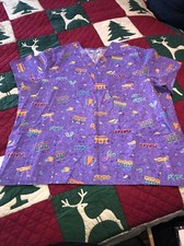 sb RHUMBA TANGO SAMBA MAMBO Scrub Top 3xl LATIN MUSIC CELEBRATION