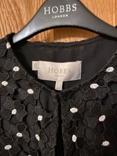 Hobbs Black & White Lulu Coat 6 (8-10) Bnwt