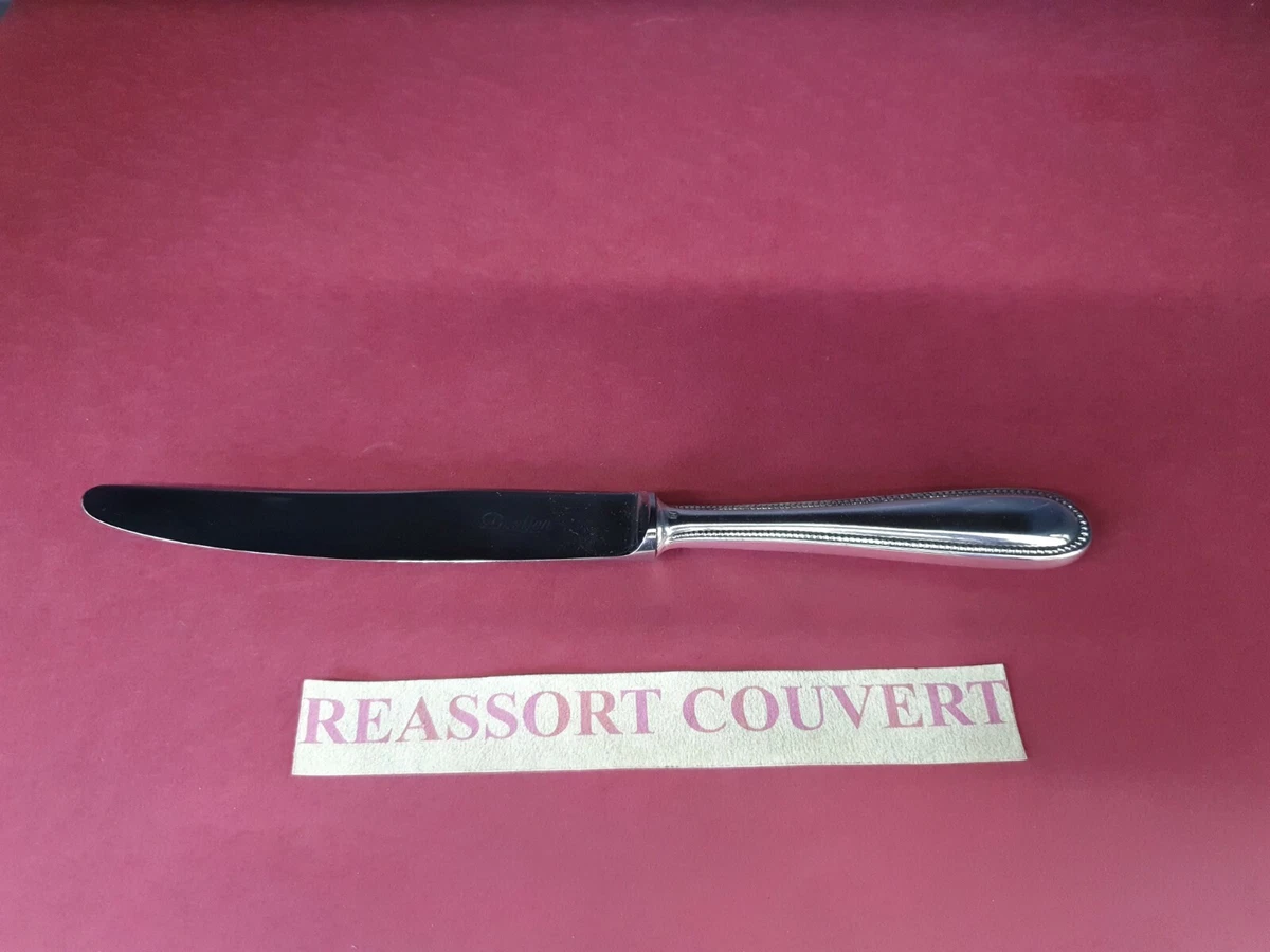 COUTEAU TABLE MODÈLE PERLES 25.5CM DEETJEN BEL ETAT MÉTAL ARGENTÉ ;