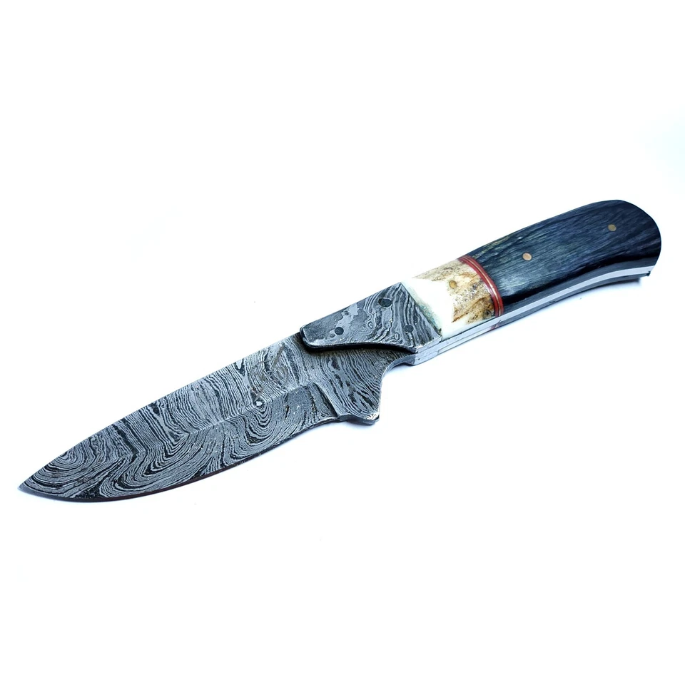 Taschenmesser-Jagdmesser holz horn griff - 150 Damast Lagen - Schmiedearbeit HSW - Bild 4 von 4