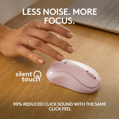 Logitech M240 Silent Bluetooth Mouse, Wireless, Compact, Portable Rose - Picture 3 of 8