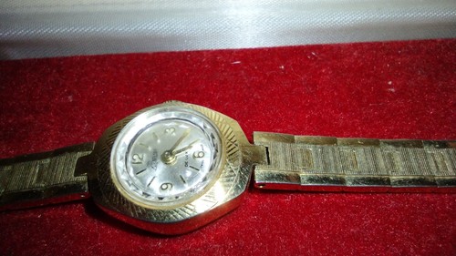 Orologio Donna Lady Nelson Sottile Made in Svizzera BASE METALLO Tono Oro Lavoro Argento Retro - Foto 13 di 13