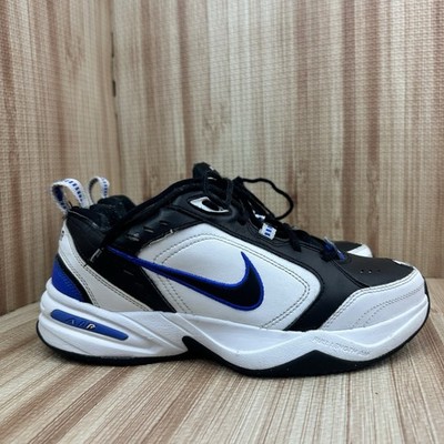 Nike Air Monarch IV Black White Royal Blue Men Training Shoes 415445-002 Sz 10.5