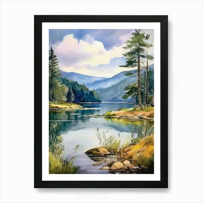 Gerahmtes Wandbild Poster Leinwanddruck Bild Appalachen, Rauchgebirge