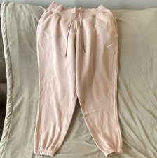 NIKE WOMENS PINK FLEECE JOGGER PANTS DRAWSRIN...