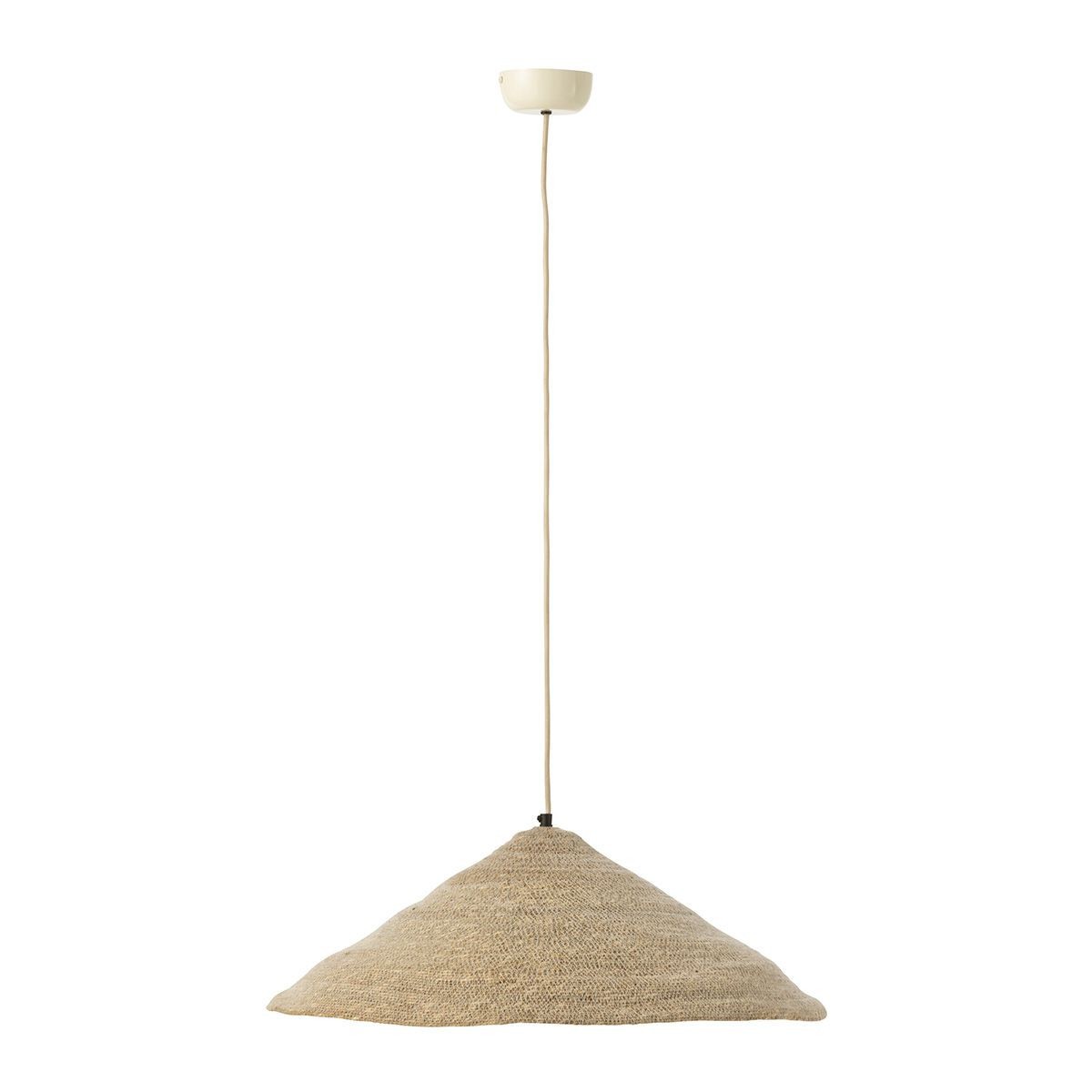 Suspension chapeau Moonj lustre en bois naturel clair de 60cm de diamètre