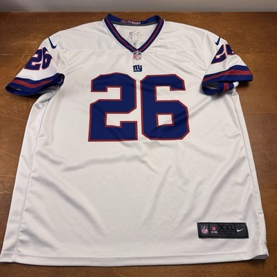 New York Giants Jersey Mens 2XL White #26 Color Rush NFL Saquon Barkley Nike