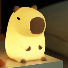 Cute Cartoon Capybara Night Light Battery Dimming Sleep Night Lamp for Children'