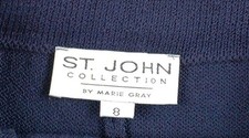ST JOHN COLLECTION KNIT BLUE PANTS SIZE 8