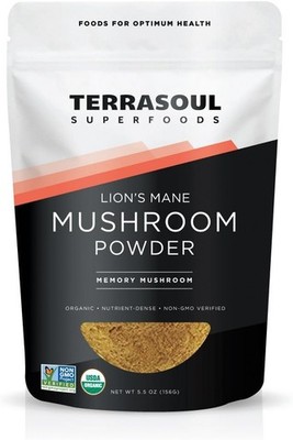 Terrasoul Superfoods Organic Lion's Mane Mushroom Powder 5.5 oz