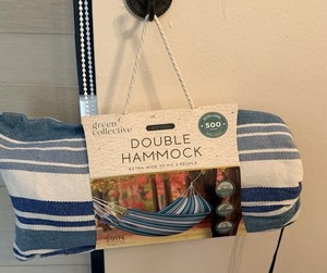 Green Collective Woven Double Hammock Extra Wide Fits 2 People 59” NWT