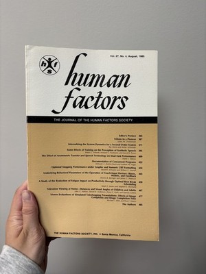 Human Factors V27 N4