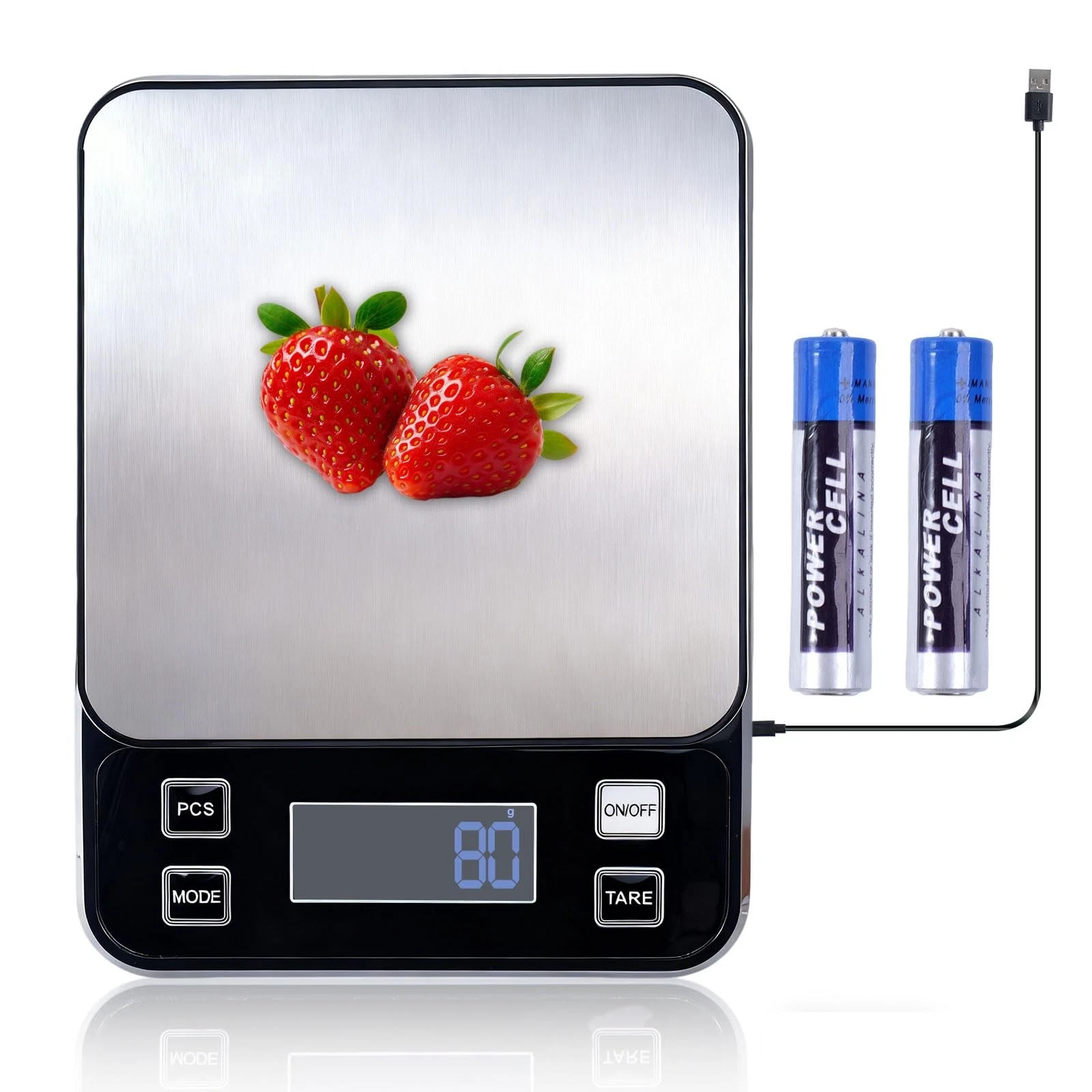 IP67 Waterproof Digital Kitchen Scale, 10kg/22lb Capacity with 0.1g Precision...
