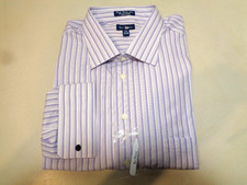 PAUL FREDRICK LONG SLEEVE FRENCH CUFF DRESS SHIRT SIZE 20 X 36...NWOT