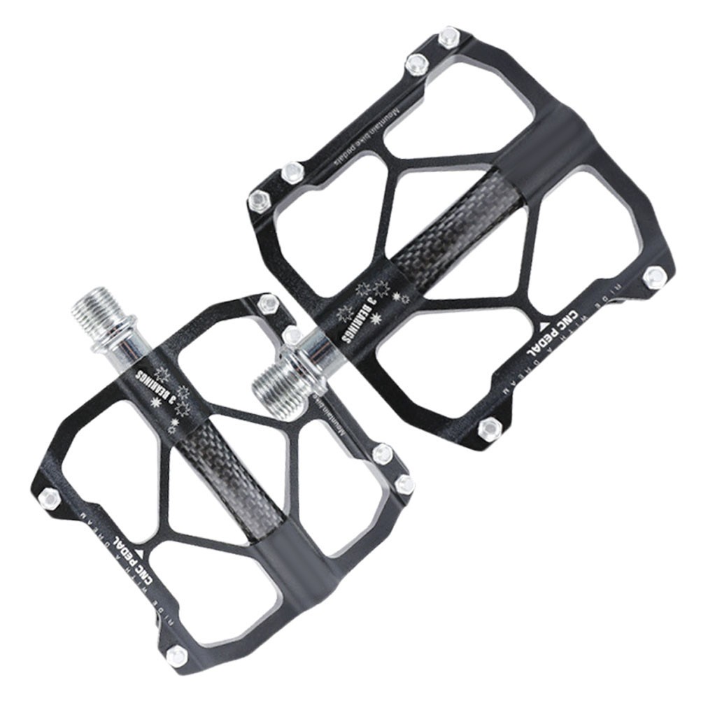 Coppia pedali mountain bike con cuscinetto in lega di alluminio resistente colore nero