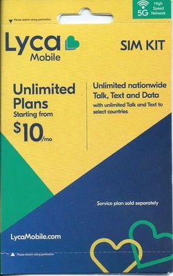 LycaMobile USA SIM Karte Prepaid | US Nummer Tiktok Blitzversand aus Deutschland - Bild 1 von 3