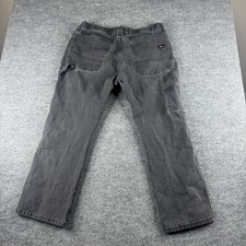 VINTAGE Dickies Jeans Mens 38x30 Black Carpenter Distressed Workwear Baggy Y2K