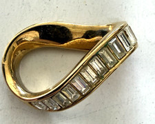 SWAROVSKI Clear Crystal Goldtone Teardrop Pendant