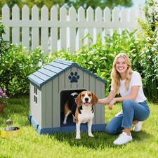 PawHut Dog Kennel Outdoor for Medium Dogs, Waterproof Dog House Refurbished