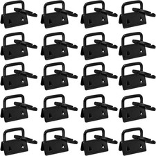 20 Pcs Key Fob Hardware with Key Ring 1 Inch Black for Key Chain Making