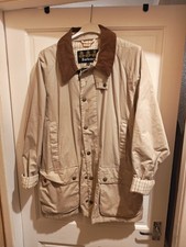 Barbour Beaufort Wax Jacket M Mens 00s Beige Snap Lined Field Heritage