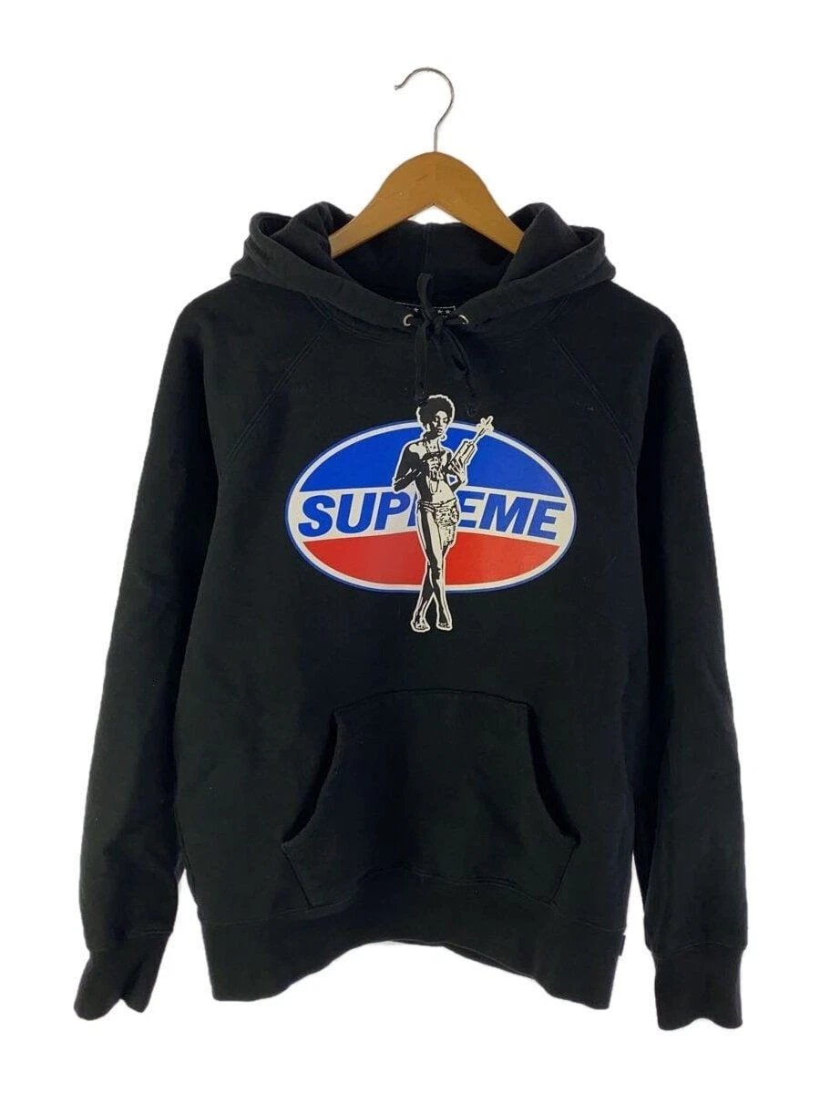 Sweat à capuche Supreme S coton noir occasion