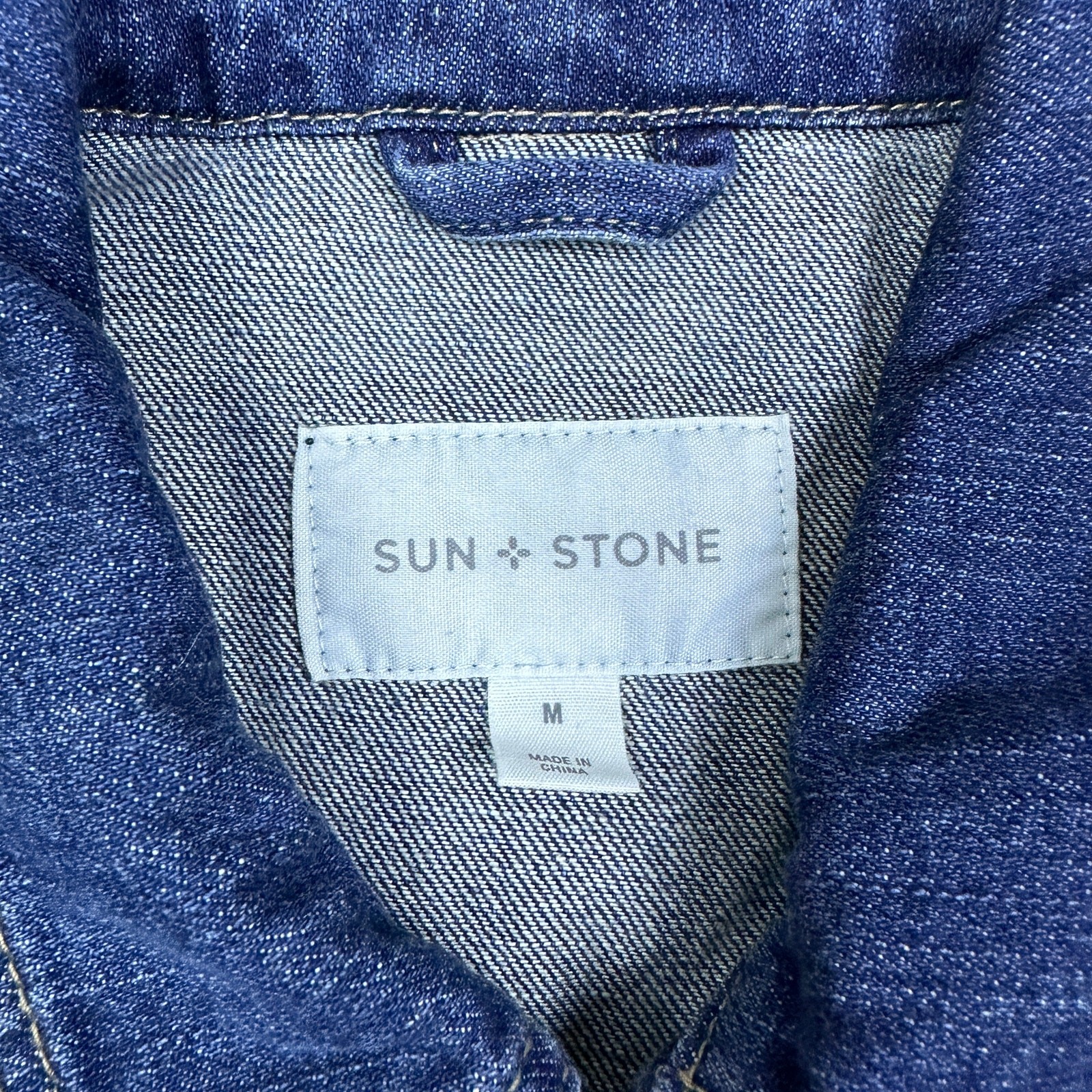 Sun + Stone Bomber Trucker Patchwork Denim Jean S… - image 13