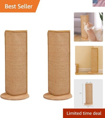 24.5'' Corner Cat Scratcher - Durable 2-Pack Furniture Protector & Stretch Space