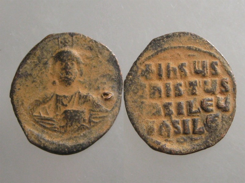 JOHN I / ANONYMOUS AE30 FOLLIS______Bust of Christ_______BYZANTINE EMPIRE