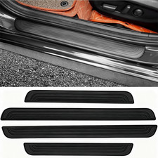 4x Rubber For Toyota Car Suv Door Scuff Sill Cover Anti Dust Panel Step Protect