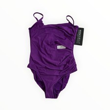 Miraclesuit Starr One Piece Swimsuit Orchid Tummy Control Women's 16 NWT