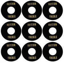 Lot of 9 Black Rhythm/Treble Selector Switch Ring For Gibson Les Paul Guitar MIJ
