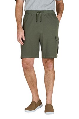 Herren Pull On Baumwollshorts (2er Pack) weicher Piqué Stoff mit Gummizug,