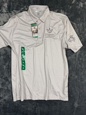 Greg Norman Mens XL MJ Holdings White Polo Shirt ML75 UPF 50+ Moisture Wicking