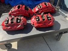 11-17 Porsche Cayenne Gts 4.8loem Front Rear Calipers Set Red Brembo 4dr