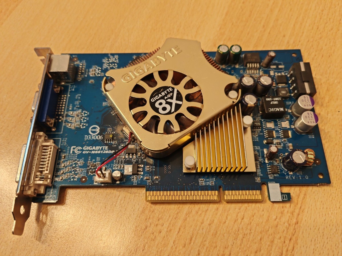 Gigabyte GV-N66128DP Nvidia GeForce 6600 128mb AGP | eBay