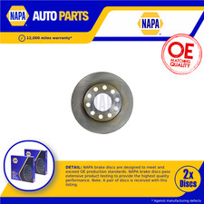 2x Brake Discs Pair Solid fits AUDI 80 S2 B4 2.2 Rear 93 to 95 ABY 245mm Set New