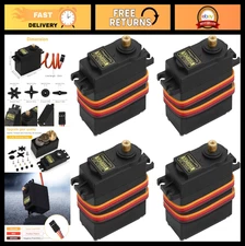 4-Pack High Torque Metal Gear Servo Motors 13KG, 180° Control for DIY Robots & R